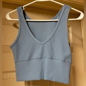 Ribbed crop tank top
